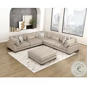Tinley Brown 6 Piece Modular Sectional
