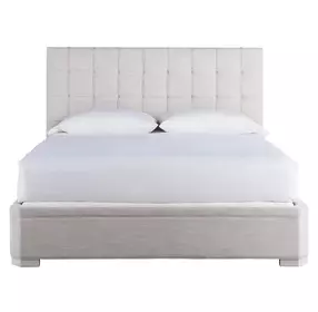 Harmony Pewter and Alabaster King Upholstered Uptown Panel Bed