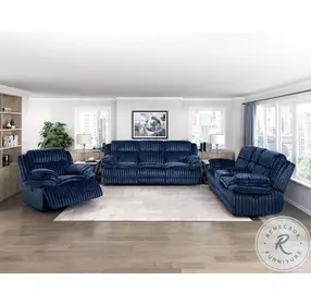 Goodland Blue Double Reclining Living Room Set