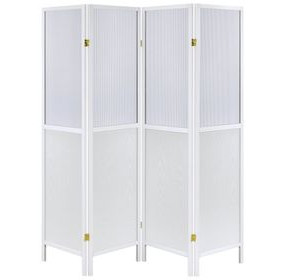 Mattison White 4 Panel Room Divider