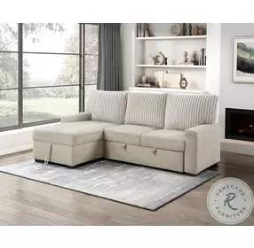 Gallatin Beige And Light Gray 2 Piece LAF Sectional