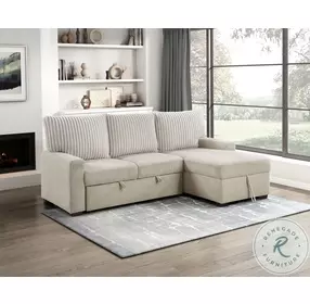 Gallatin Beige And Light Gray 2 Piece RAF Sectional