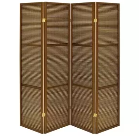 Browning Walnut 4 Panel Room Divider