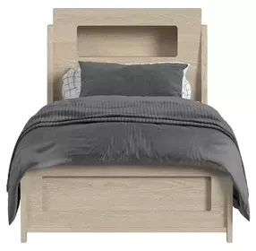 Darby Desert Twin Storage Panel Bed with USB Charging and LED