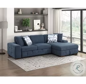 Raife Blue 2 Piece RAF Sectional