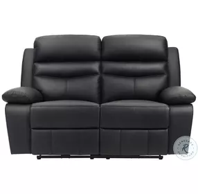 Hancock Black Double Power Reclining Loveseat
