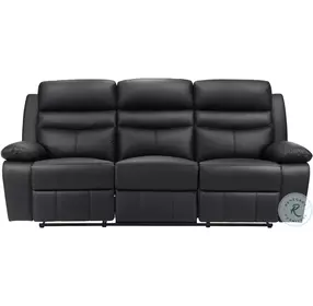 Hancock Black Double Reclining Sofa