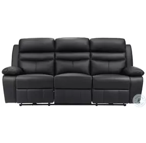 Hancock Black Double Power Reclining Sofa