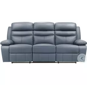 Hancock Blue Double Reclining Sofa