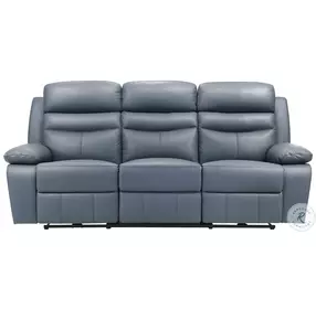 Hancock Blue Double Power Reclining Sofa