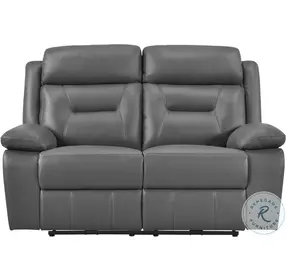 Laconia Dark Gray Double Power Reclining Loveseat