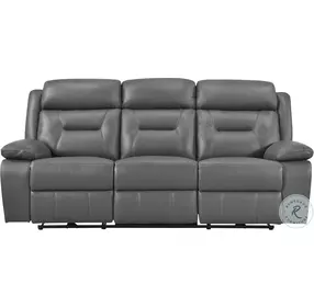 Laconia Dark Gray Double Power Reclining Sofa