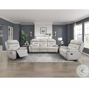 Laconia Silver Double Reclining Living Room Set
