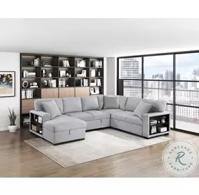 Pompano Gray 4 Piece LAF Sectional