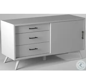 Flynn White Small TV Stand