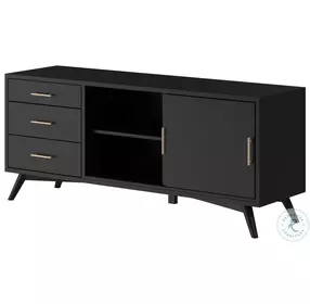 Flynn Black Large TV Stand