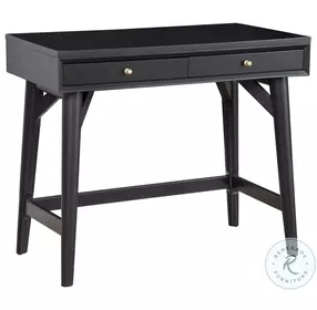Flynn Black 2 Drawer Mini Desk
