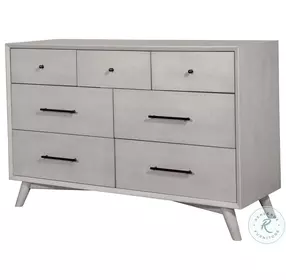 Flynn Gray 7 Drawer Dresser