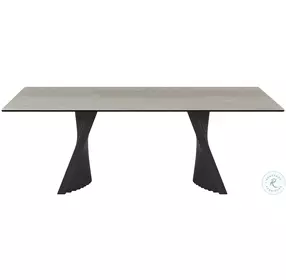 RH 9688 Sleek Slate Ceramic Top And Matte Taupe Coffee Table