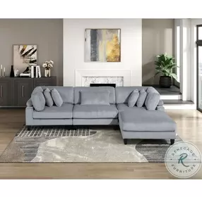 Robstown Gray 4 Piece Modular LAF Sectional