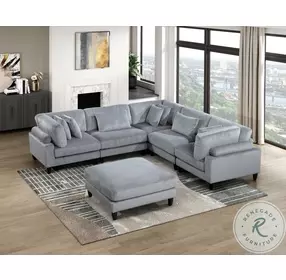Robstown Gray 6 Piece Modular Sectional