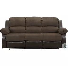 Cranley Dark Brown Double Reclining Sofa