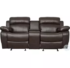 Marille Brown Double Glider Reclining Loveseat