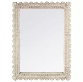 Flora Off White Rectangular Wall Mirror