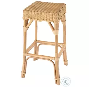 Flora Natural Rattan Bar Stool