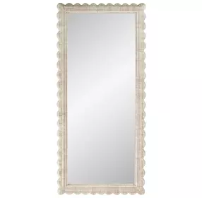Flora Off White Rectangular Floor Mirror
