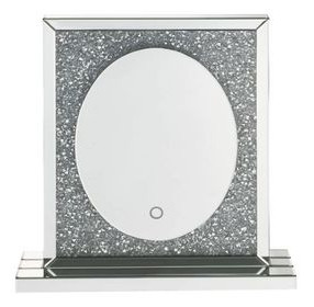 Noralie Silver Rectangular Wall Mirror with LED