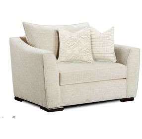 Vibrant Vision Oatmeal Beige Upholstered Accent Chair with Throw Pillows