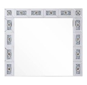 Noralie Silver Rectangular Wall Mirror with Light