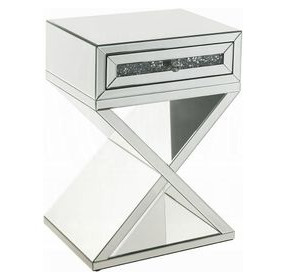 Noralie Silver Rectangular Accent Table
