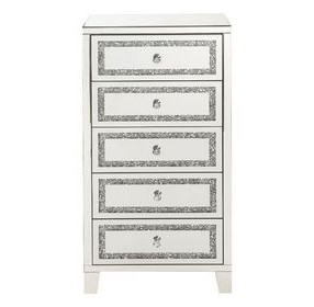 Noralie Silver and Gray 5 Drawer Chest