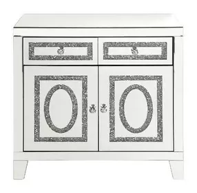 Noralie Silver and Gray 2 Door Accent Cabinet