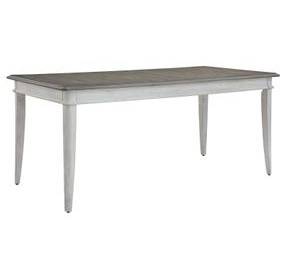 Beach Comber Weathered White and Brown 72" Rectangular Dining Table