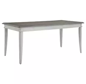 Beach Comber Weathered White and Brown 72" Rectangular Dining Table