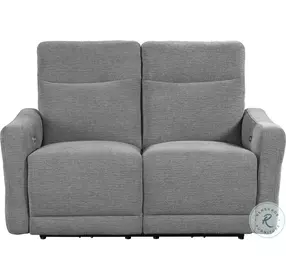 Edition Gray Power Double Reclining 57" Loveseat