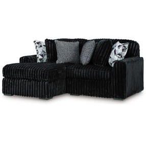 Midnight Madness Onyx 2 Piece Modular Sectional with LAF Corner Chaise