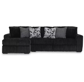 Midnight Madness Onyx 3 Piece Modular Sectional with LAF Corner Chaise