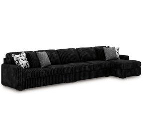 Midnight Madness Onyx 3 Piece Modular Sectional