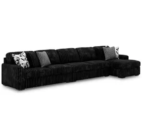 Midnight Madness Onyx 3 Piece Modular Sectional