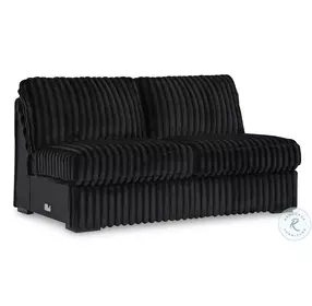 Midnight Madness Onyx Black Armless Loveseat