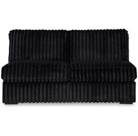 Midnight Madness Onyx Black Armless Loveseat