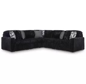 Midnight Madness Onyx 5 Piece Modular Sectional