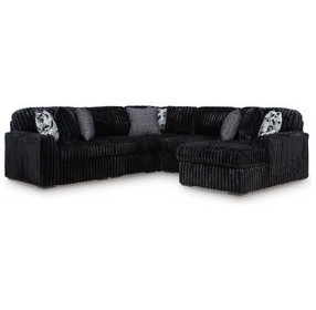 Midnight Madness Onyx 6 Piece Modular Sectional with Chaise