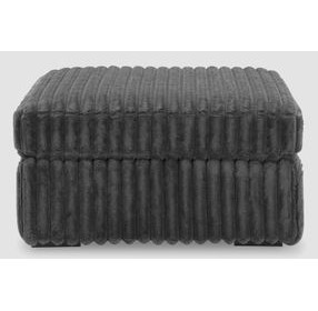 Midnight Madness Gunmetal Oversized Accent Ottoman
