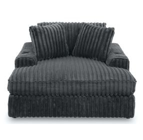 Midnight Madness Gunmetal Oversized Chaise