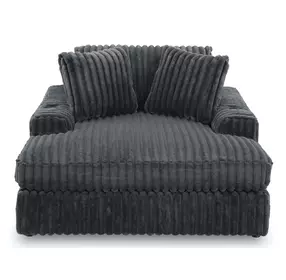 Midnight Madness Gunmetal Oversized Chaise